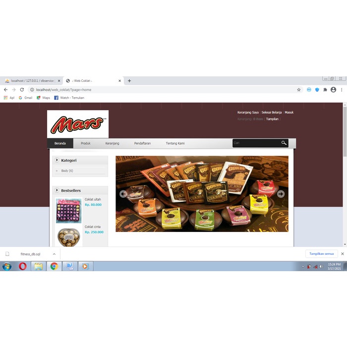 P001 Source Toko online Coklat php mysql