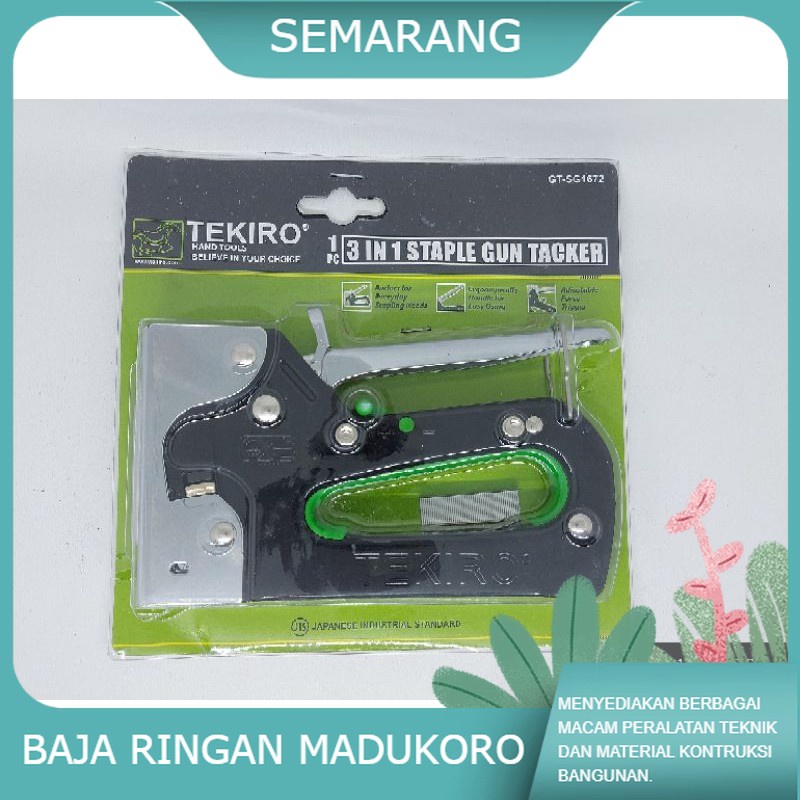 

STAPLER TEMBAK TEKIRO 3 IN 1 GT-SG1672 STAPLES TEMBAK STAPLE GUN TACKER TEKIRO