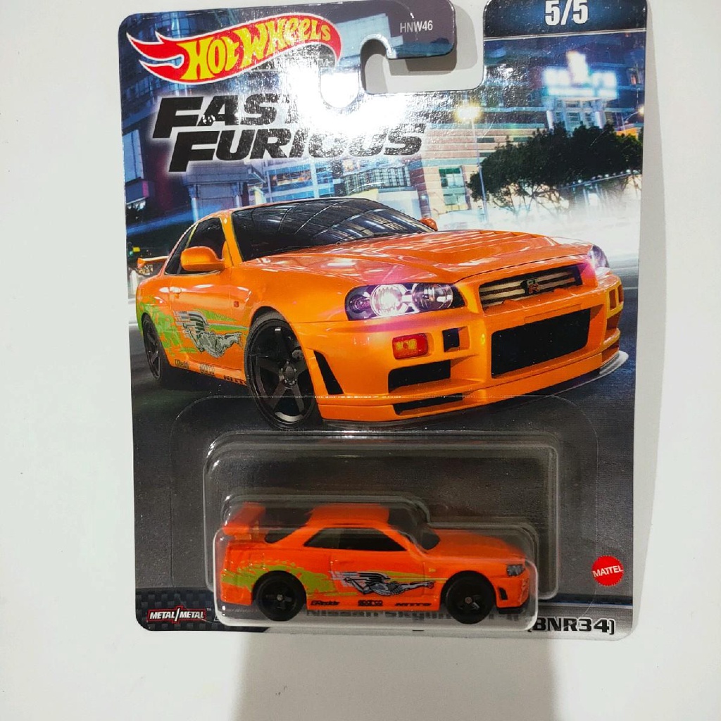 Hot Wheels Nissan Skyline GT bnr34 r34 Orange Fast n Furious premium