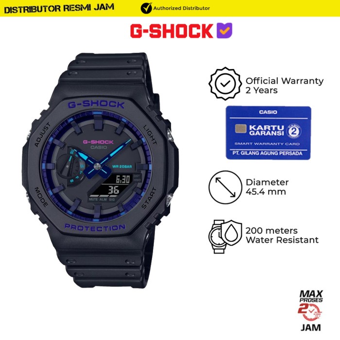 GShock GA-2100VB-1ADR GA-2100 GA2100VB GA2100 Garansi Resmi 2 Thn