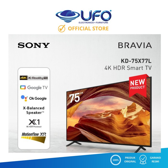SONY 75 Inch LED Smart Google TV 4K HDR KD75X77L