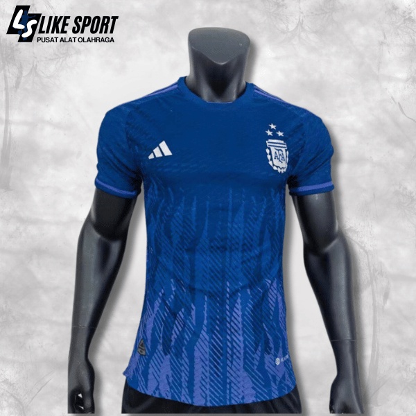 JERSEY BOLA PLAYER ISSUE ARGENTINA AWAY PI BINTANG 3 PI