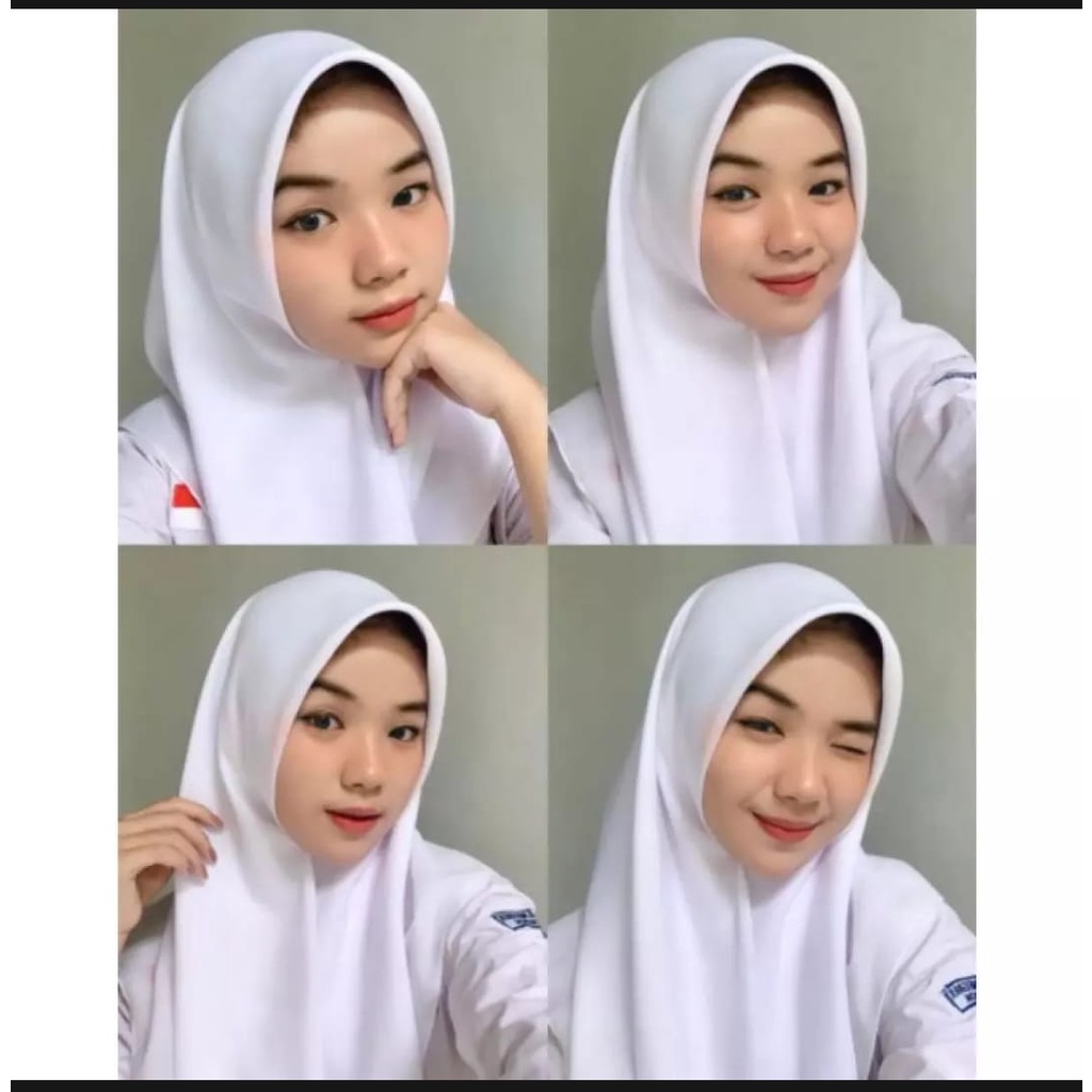 Hijab Premium Anti Letoy Kerudung Segi Empat Polos Kerudung Sekolah Jilbab Instan