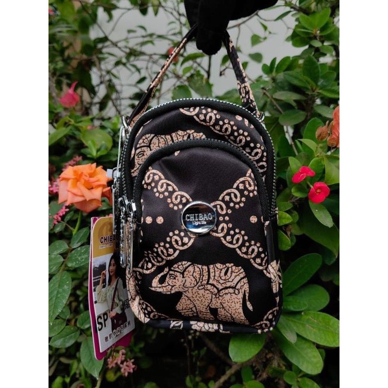 Tas Selempang Wanita Tas Chibao 8182 Motif Gajah TAS WANITA IMPORT CHIBAO 2in1 JINJING DAN SELEMPANG