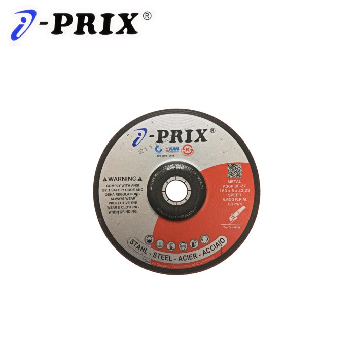 Batu Gerinda 7 Inch I-PRIX Poles 180 X 6 Mata Asah Grinding 7"