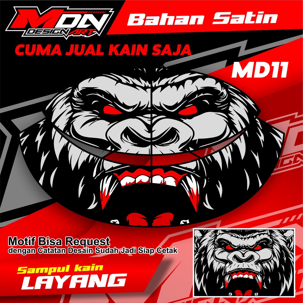 Kain Layangan Gapangan Pegon Lembaran Full Printing Bahan Satin High Quality