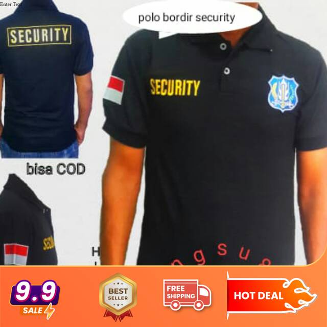Kaos Polo Shirt Security/Kaos Kerah/Kaos Polo/kaos security/baju security/baju satpam/kaos satpam