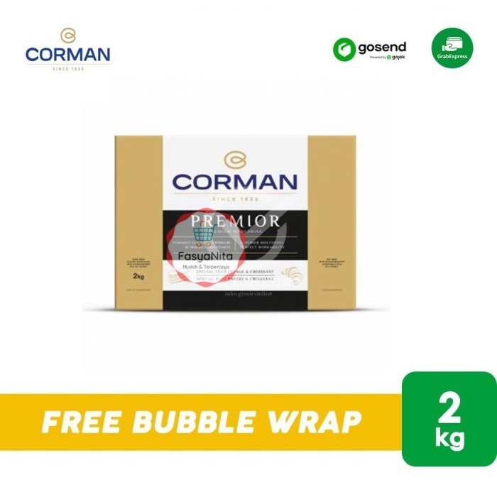 

Corman Premior Butter Sheet 80% 2kg KHUSUS INSTANT - FasyAnita Mart Denpasar