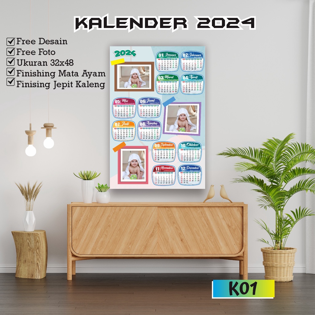 

Kalender Dinding Foto Sendiri 2024 Custom Karakter Free Desain - barokah.printing