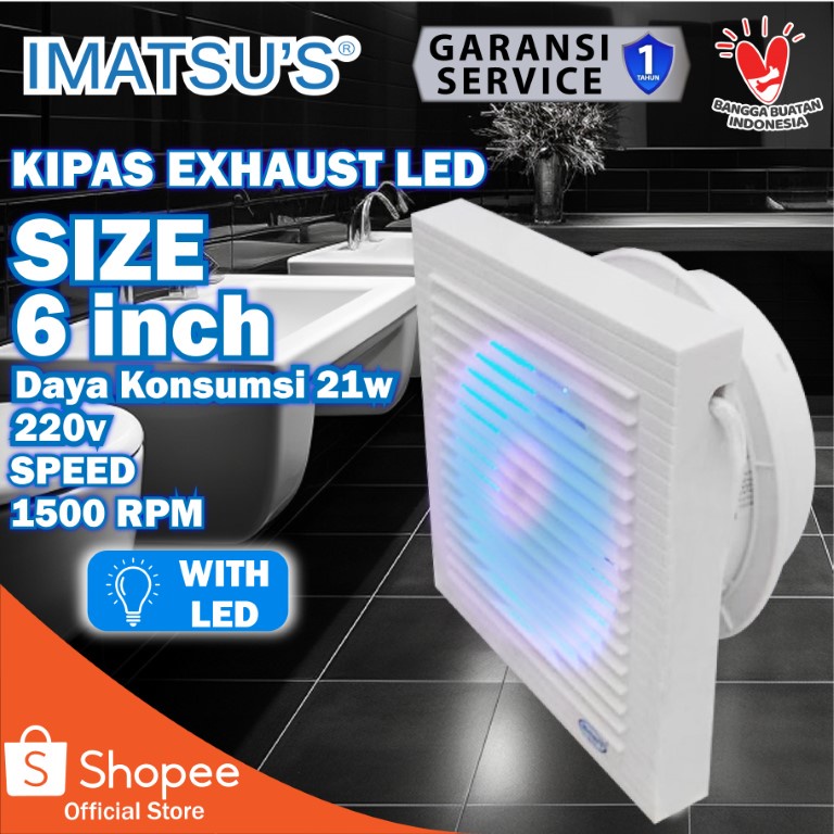 ORIGINAL (VVN) EXHAUST FAN / KIPAS DINDING/ EXHAUST FAN DINDING 6 INCH/EXHAUST FAN IMATSU