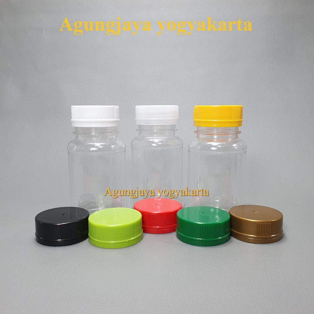 Botol Plastik 125 ml Obat Natural / Botol Plastik / Botol Obat / Botol Kapsul / Botol Obat Kosong / 