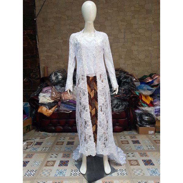 Kebaya Broklat kebaya kutubaru ekor kebaya akad kebaya putih baju pengantin kebaya akad putih