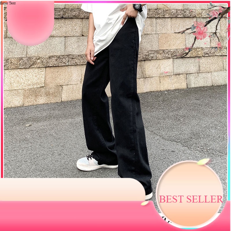 [Ready Stok] celana korea style jins pria hitam celana pria korea fashion celana panjang celana kulo