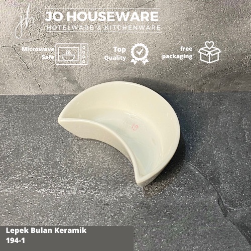 Lepek keramik model bulan / Lepek sambel unik / Mangkuk kecil 194-1
