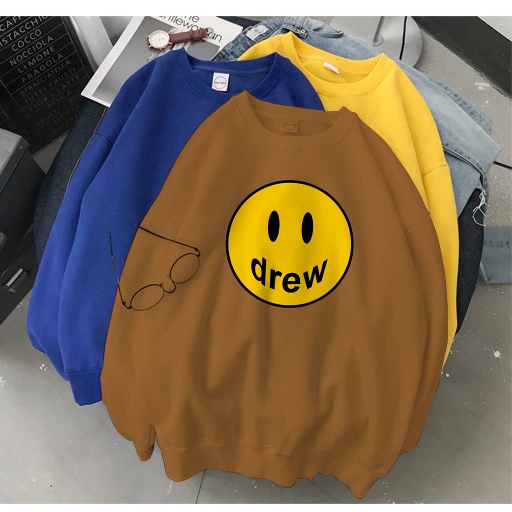 SWEATER BAJU LENGAN PANJANG WANITA KAOS CEWEK DEWASA OOTD FASHION DREW KEREN KEKINIAN MURAH