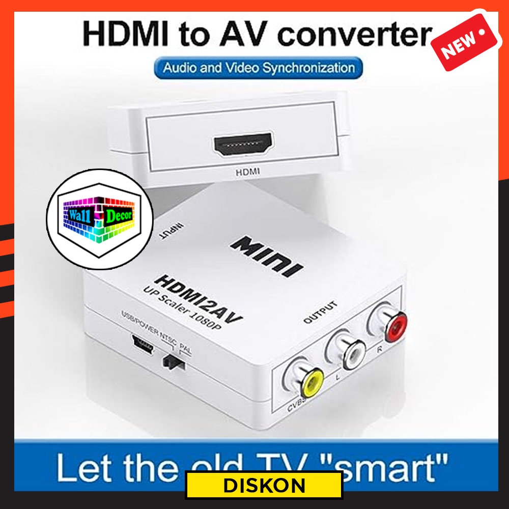 WD HDMI To AV RCA Converter HDMI2AV Konverter AV to HDMI Adapter AV2HDMI