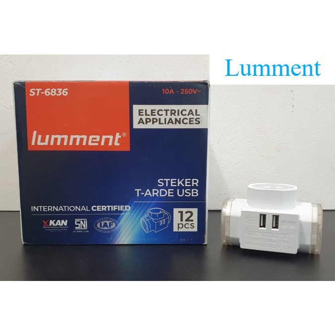 STEKER T-ARDE USB 3 STEKER T ARDE COLOKAN LISTRIK 3 LUBANG 2 PORT USB