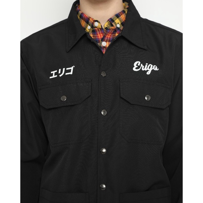 best -Outerwear Unisex Erigo Coach Jacket Fujinkai Taslan Black - S