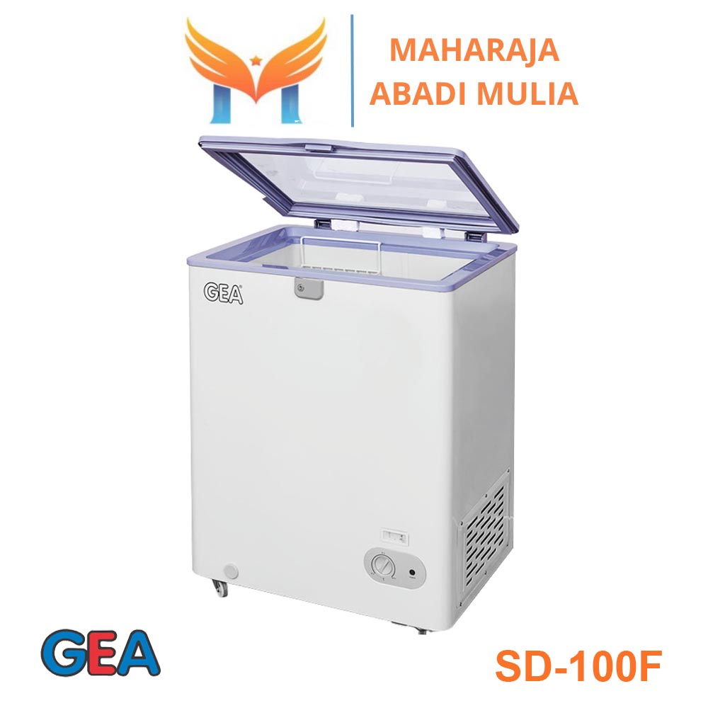 Freezer Box Pintu Kaca Gea Sd-100f Lift Up Glass Freezer Kapasitas 100 Liter