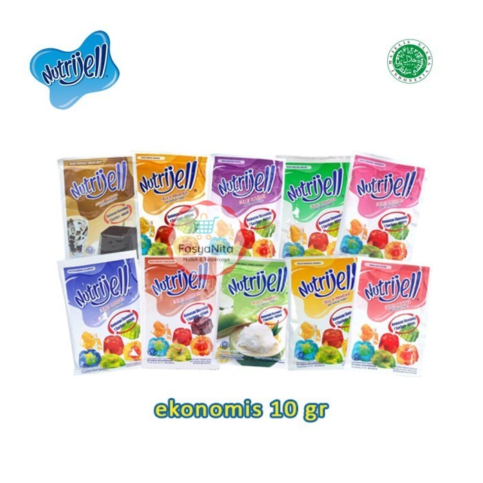 

Nutrijel Ekonomis [10 g] HALAL - Eko Strawberry - Eko Mangga - FasyAnita Mart Denpasar