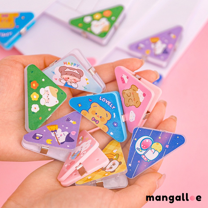 Klip Segitiga Kartun Lucu Klip Buku Materi Siswa Sudut Buku Alat Tulis Folder Tiket Alat Tulis - MG