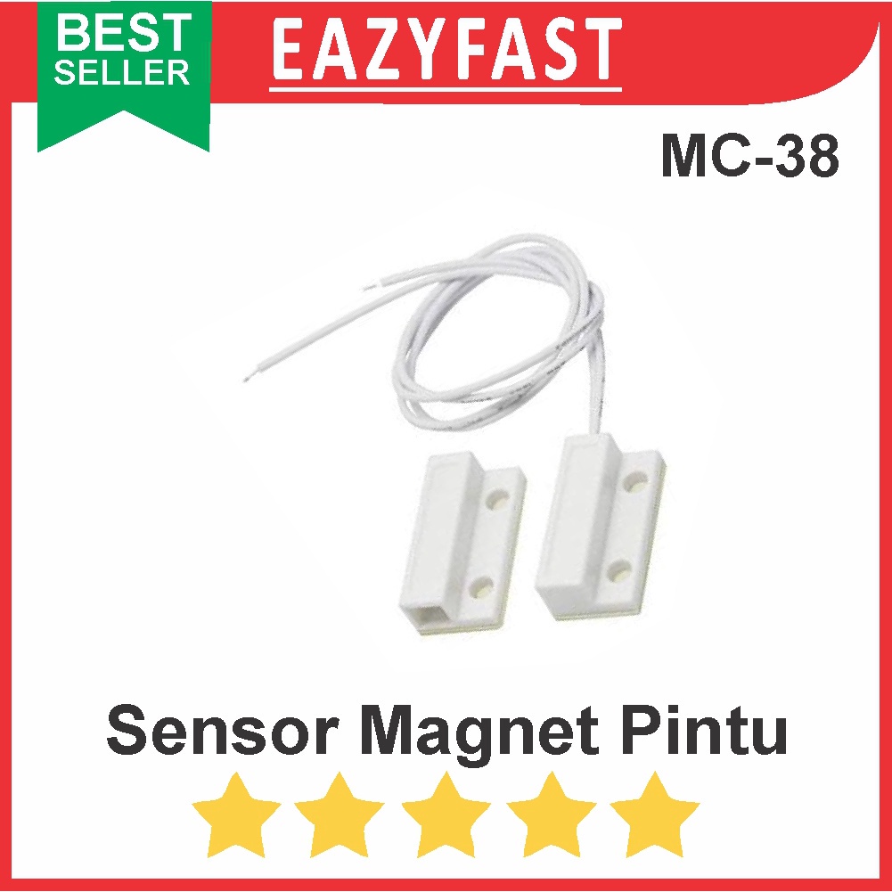 Magnetic Magnet Switch MC38 MC-38 Door Sensor Buka Tutup Pintu Jendela