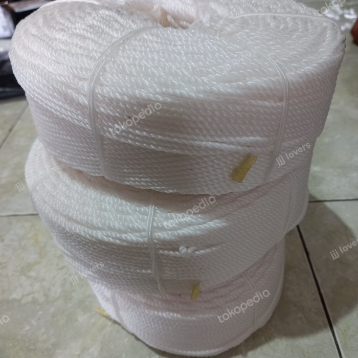 ✨Murah✨ -Tali Tambang Kecil plastik Nilon Tambang Putih Tambang Nylon 3mm 1 Rol