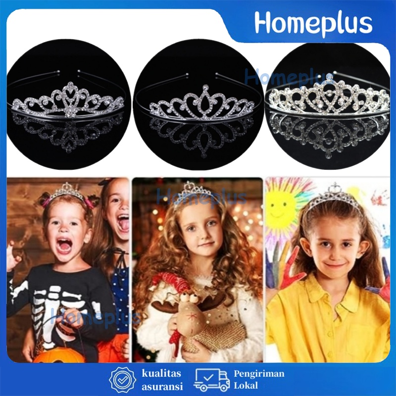 HomePlus Mahkota Anak Perempuan Bando Mahkota Wanita Princess Bandana Mahkota Mahkota Ulang Tahun Korea Fashion Bando Princess