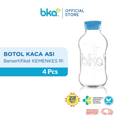 BKA Botol Asi - Botol Kaca ASI BKA isi 4 pcs