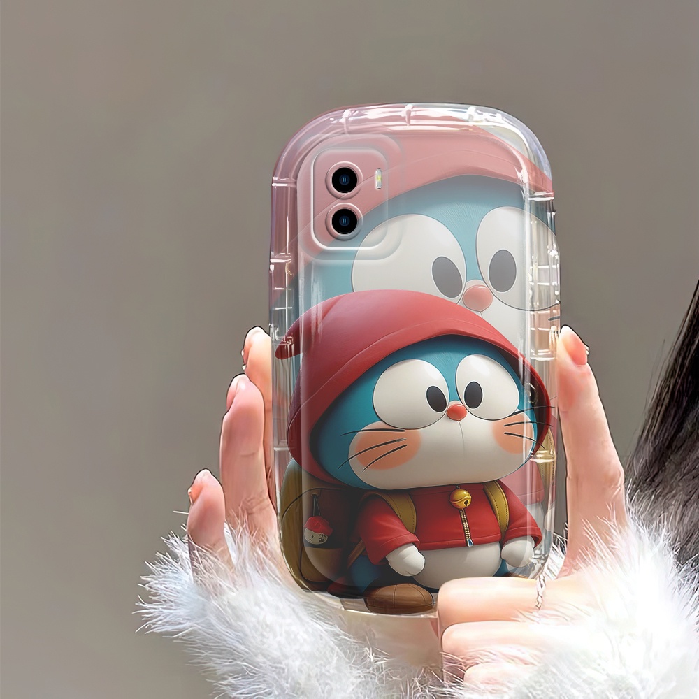 Casing Hp Untuk Vivo Y01 Y01A Y15S Y15A Y15C Case Soft Softcase Handphone Cover Cute Cartoon Hat Dor