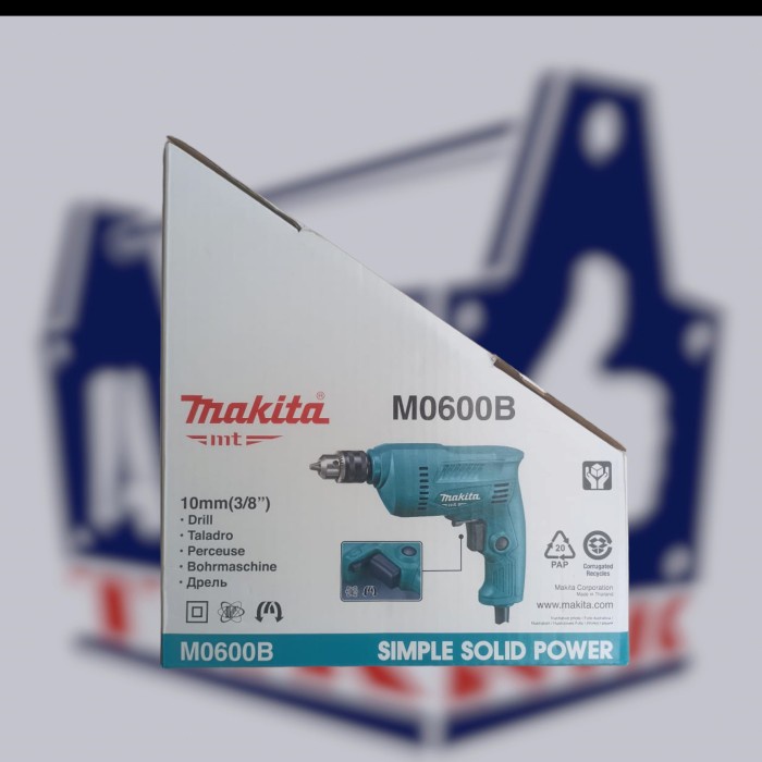 mesin bor listrik makita M0600B 10mm mesin bor tangan besi kayu makita