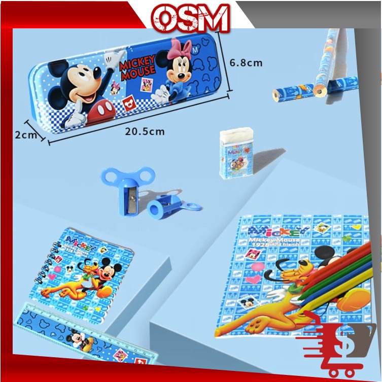

OSM - S5982 Set Alat Tulis 8 In 1 / Set Alat Tulis Anak Motif Kartun / Set Alat Tulis 8 In 1 Lucu / Stationery Set 8 In 1 Lucu