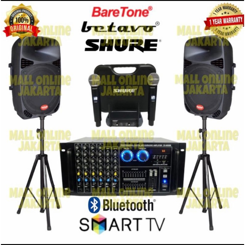 Paket Speaker Baretone 15inch Betavo  SoundSystem  karaoke SNI ori
