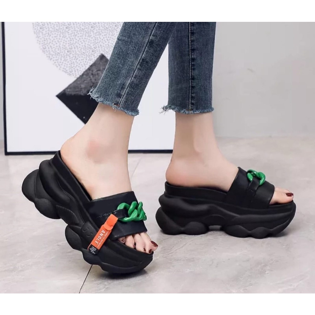 RASHAA SANDAL WEDGES WANITA SOL TINGGI HD94