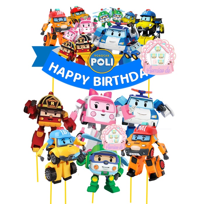 ROBOCAR POLI CAKE TOPPER
