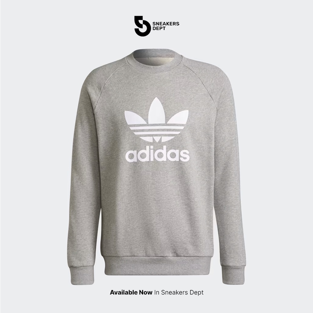 ADIDAS Sweater Pria CLASSIC TREFOIL CREWNECK H06650 ORIGINAL