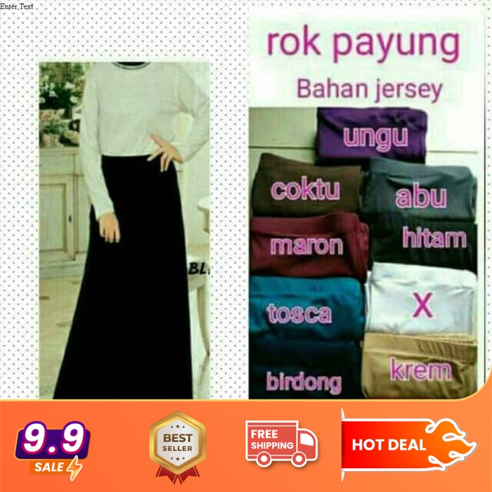 Rok Polos Panjang - Rok Polos Rok Payung