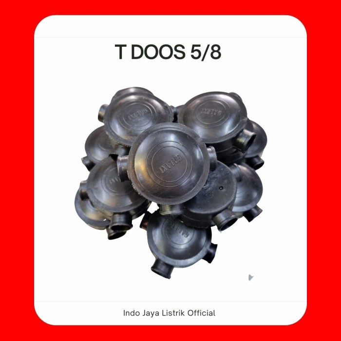 T - DOOS/T DUS PIPA HITAM/PRALON 5/8 CABANG 3