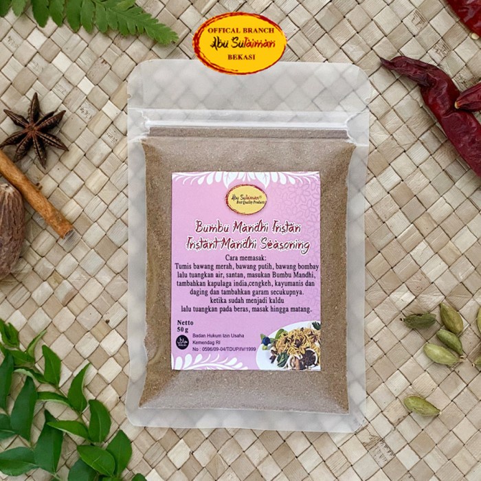 

Bumbu Nasi Mandhi Instan / Instant Mandhi Seasoning Abu Sulaiman 100 G