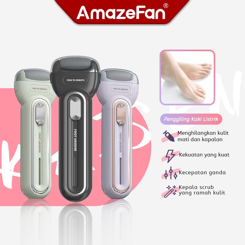 Amazefan Alat Penghalus Kaki Elektrik Pengelupasan pembersih Kulit Untuk Menghilangkan Kulit Mati Ka