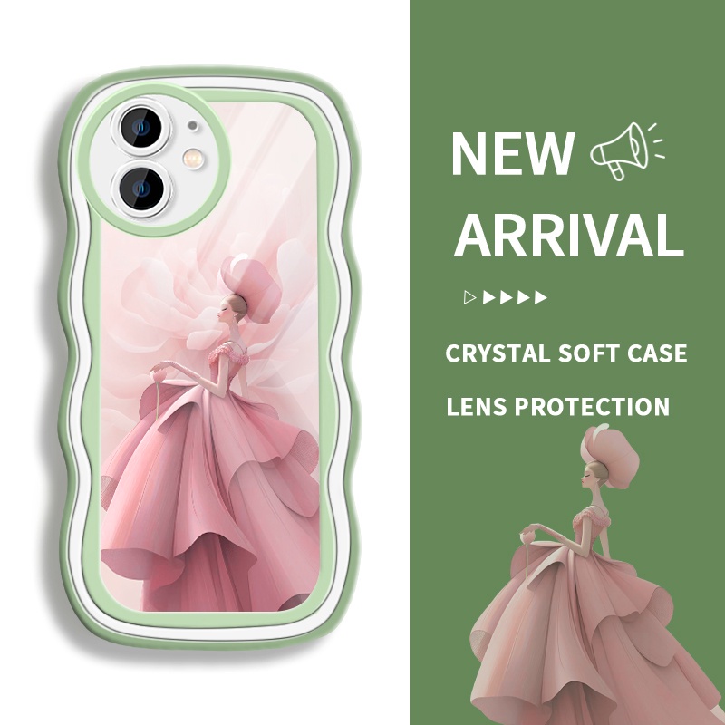 Soft Silicone Case For iPhone 11 11 Pro 11 Pro Max 12 12 Pro 12 Pro Max 12 mini Gadis Gaun Kartun Ge