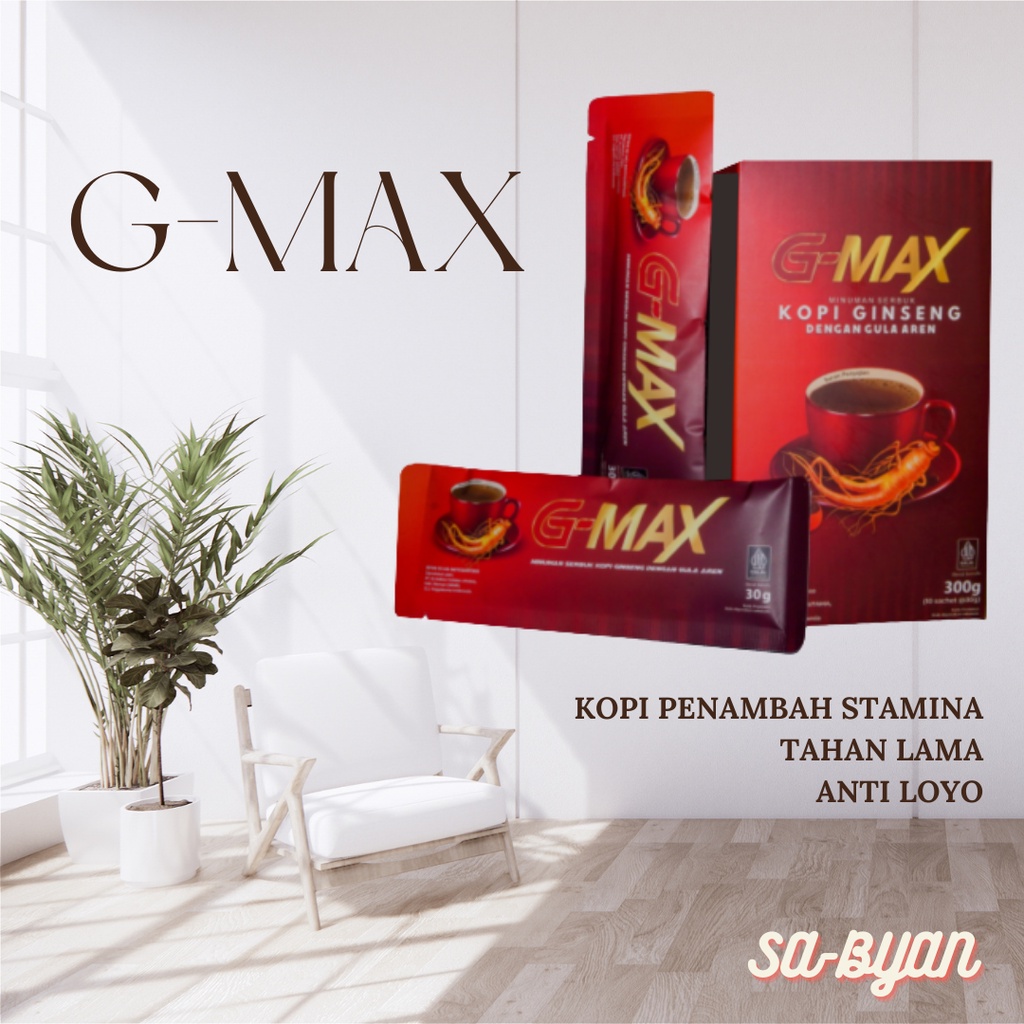 Kopi Gmax BPOM Kopi Ginseng - Kopi Kuat Stamina Pria - Bisa COD