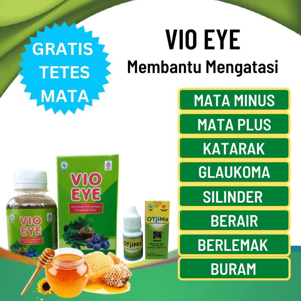 VIO EYE MADU obat mata minus NONI Eye Madu silinder plus katarak glaukoma rabun buram silau gatal be
