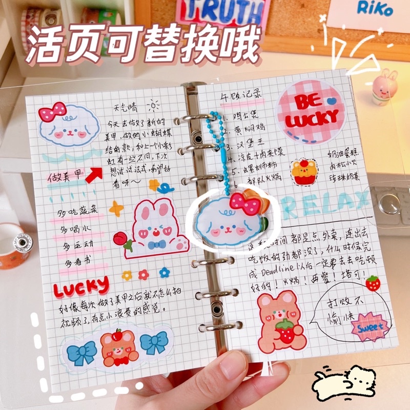 

1A. Binder Paketan A6 6 Ring Diary Book Journal - buku tulis harian