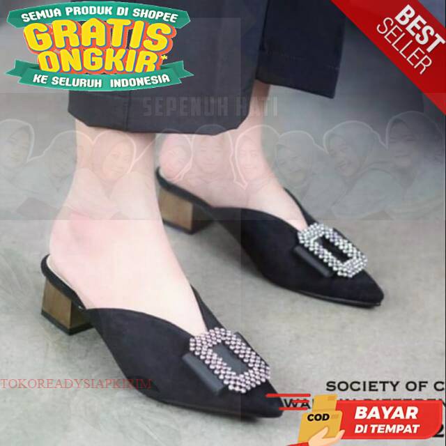 SEPATU HAK WANITA IMPORT MEWAH Mm 03  [COD]  Pesta Untuk  Model  tahu SENDAL HELS HILS CEWEK MURAH H