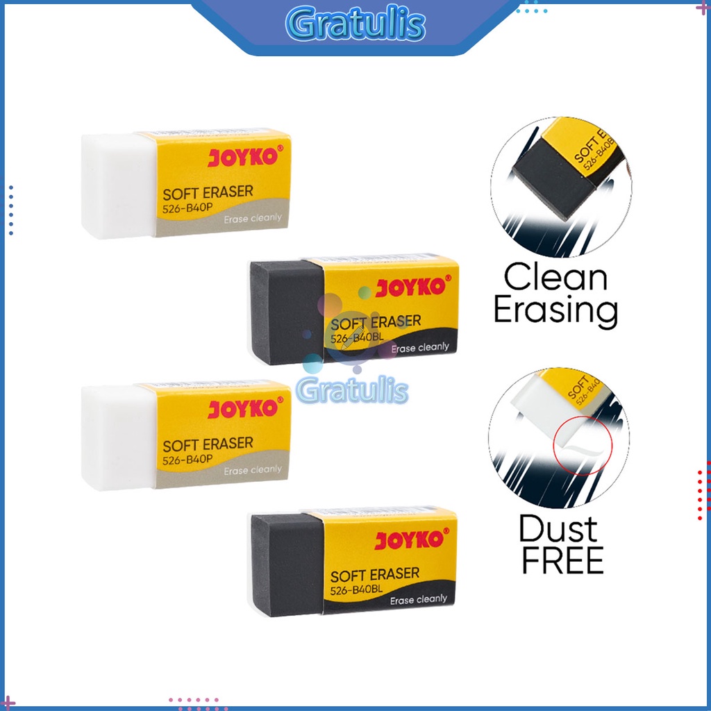 

PENGHAPUS PENSIL JOYKO [526 B40P/B40BL/1 PCS] / STIP 2B ERASER PENCIL 1 BUAH/ PENGAPUS 1 BIJI
