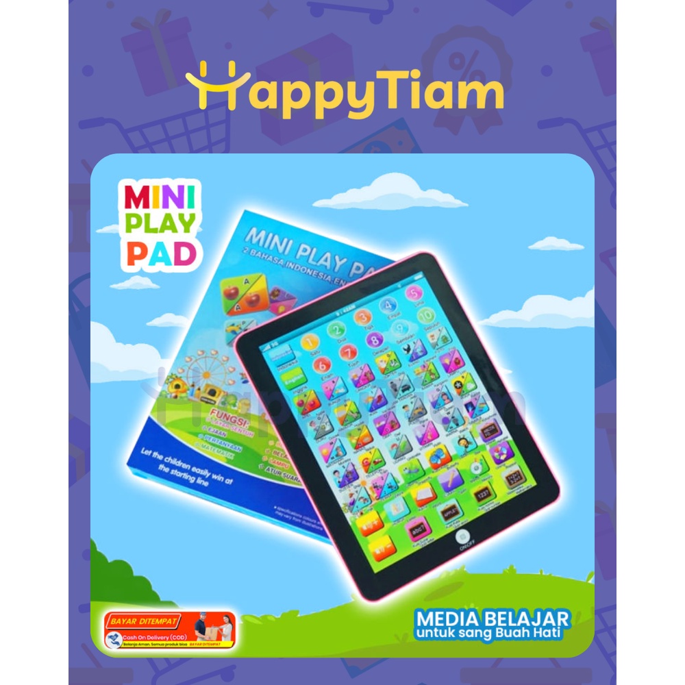 MAINAN IPAD MINI PLAY PAD 2 BAHASA ~ MAINAN ANAK EDUKASI EDUKATIF BALITA