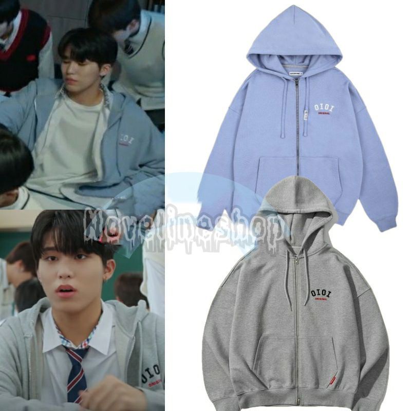 WARNA WARNI TRENDY MOTIF SPORTY /[COD] JAKET HOODIE TREASURE JEONGWOO OiOi LOGO KECIL BAHAN COTTON F