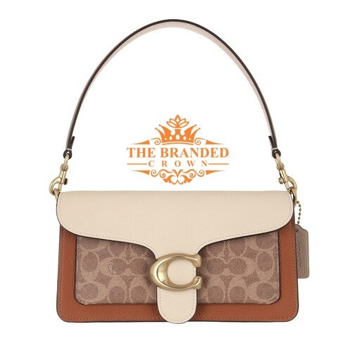 VS Tas Coach *91215* Coated Canvas Signature Tabbyy Shoulder Bag 26 TanIvory Vvs