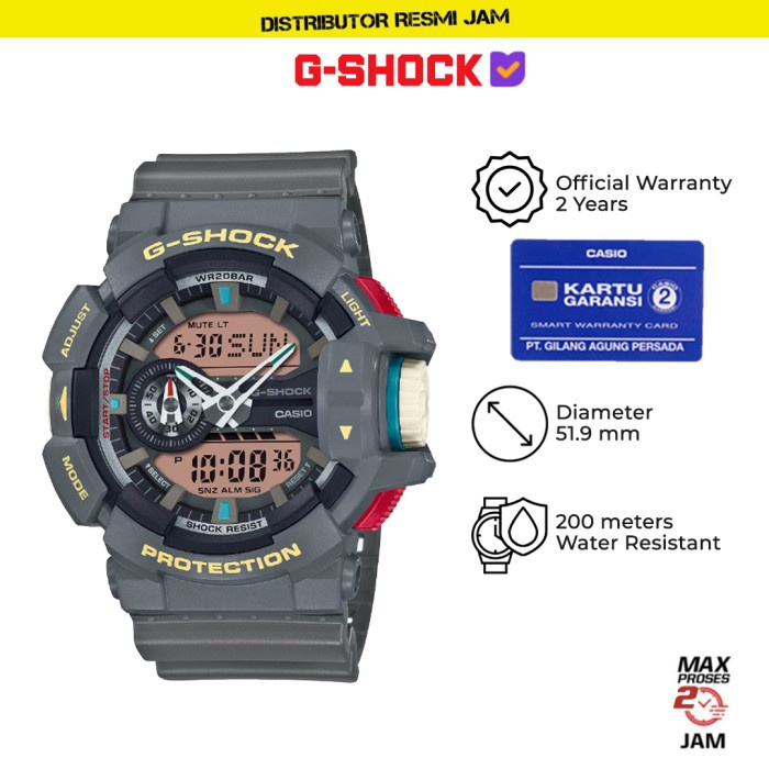 GShock GA-400PC-8ADR GA-400 GA400PC GA400 Garansi Resmi 2 Tahun
